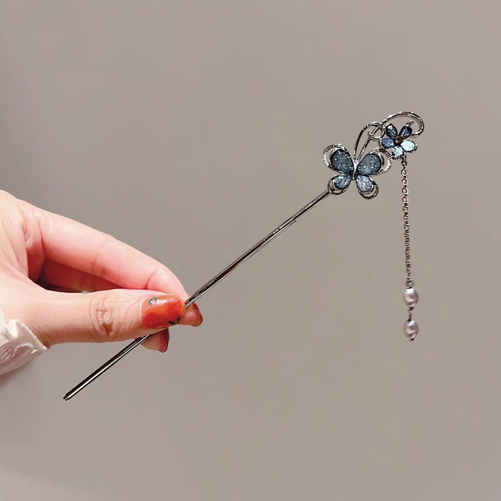 Hanbok Hair Pin - Заколка-бабочка с кисточкой, шпильки для волос,