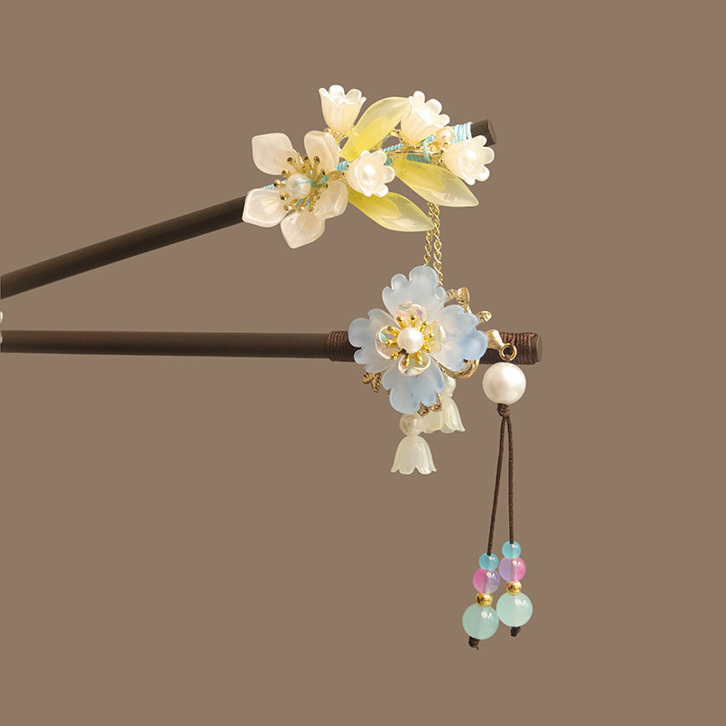 Цветочная кисточка с жемчугом, – обзор и цена Hanbok Hair Pin